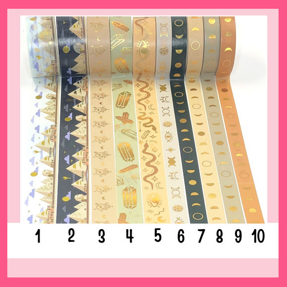 Neutral Grid Washi Tape w Rose Gold foil SEP Release – PapergeekCo